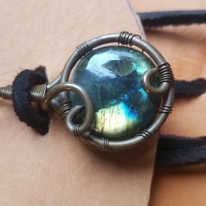 Brand new handcrafted leather festival belt bag.